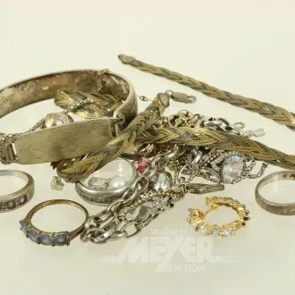 Konvolut Silberschmuck, überw. 925er Silber