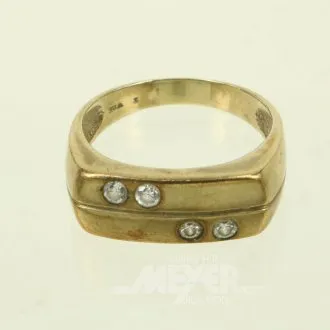 Ring mit 4 kl. Diamantimitationen