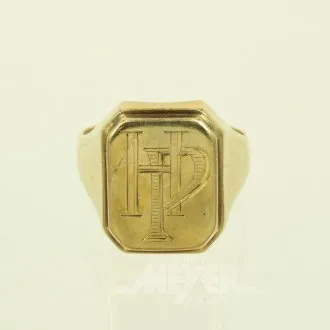 Herrenring mit Monogramm "HP"