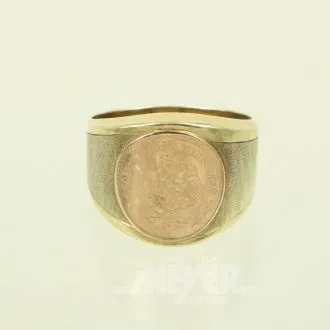 Ring mit Goldmünze