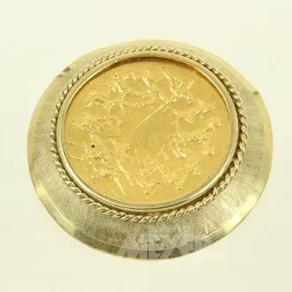 Broschenanhänger mit Feingoldmedaille