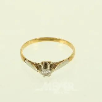 Solitärring mit Brillant von ca. 0,10ct