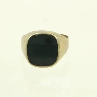 Herrenring mit Onyxplatte