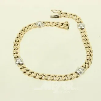 Panzerarmband mit 4 Brillanten