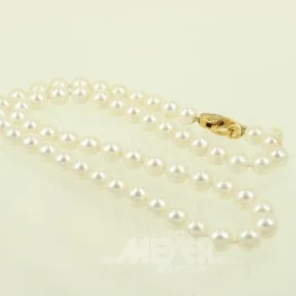 Perlenkette mit Schließe in 585 GG