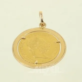 Kettenanhänger mit Goldmünze