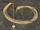 Collier "Wellendorff" – Or gris 750, env. 101,9 g au total, collier 5 rangs en corde en fil d'or fin et soyeux, serti de petits…