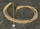 Collier "Wellendorff" – Or gris 750, env. 101,9 g au total, collier 5 rangs en corde en fil d'or fin et soyeux, serti de petits…