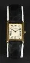 Женские наручные часы "Cartier" – корпус золото 750, ок. 27,3 г всего, № 20002863, кремовый циферблат с римскими цифрами, заводная головка с...