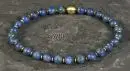 Halsketting – Sluiting en tussenstukken 750 goud, blauwgroene lapis lazuli kralen, L= ca. 41 cm, bajonetsluiting