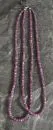 Necklace – Silver-colored metal clasp, 2-row chain with faceted ruby lentils, L= 43 cm
