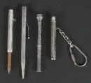 Porte-crayons, 4 pièces – argent 925, formes et décors variés, L= 7,5-12 cm, dont Sheffield et Birmingham, début 20e s.;