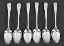 Cuillères à café, 6 pièces – Argent 925, env. 92 g, extrémités de manche avec motifs d'oiseaux gravés, L= 13,5 cm, poinçon : Alice & George Burrows, Londres…