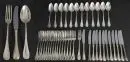 Ménagère, 41 pièces – 17 fourchettes et 12 cuillères à soupe "Koch & Bergfeld", argent 800, env. 1844 g, 12 couteaux argentés avec lames en acier "WMF",…