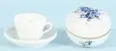 Boîte à couvercle et tasse à moka avec soucoupe "Schwerter Meissen"