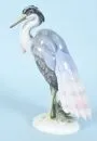 Figurine - Héron "Rosenthal" – Porcelaine, polychrome, sur socle ovale, H= 31 cm, dessin Max Hermann Fritz, n° de modèle 964, pointe du bec légèrement ébréchée