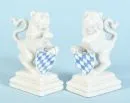 Figuren, 2 Stück - Bayerische Wappenlöwen "Nymphenburg"