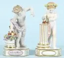 Figurines, 2 pièces - Enfants de change "Potschappel, Dresden"