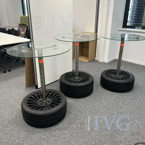 High tables "Aluminium rim"