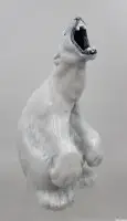 Roaring polar bear, Royal Copenhagen, design by Carl Frederik Liisberg, model no. 502, unfortunately glued, approx. H 32 cm
