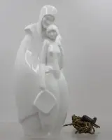 Night light, Limoges, white porcelain, around 1920, function not tested (old plug), approx. H 32.5 cm