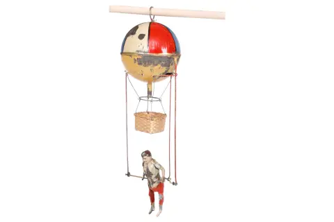 Gymnast op heteluchtballon