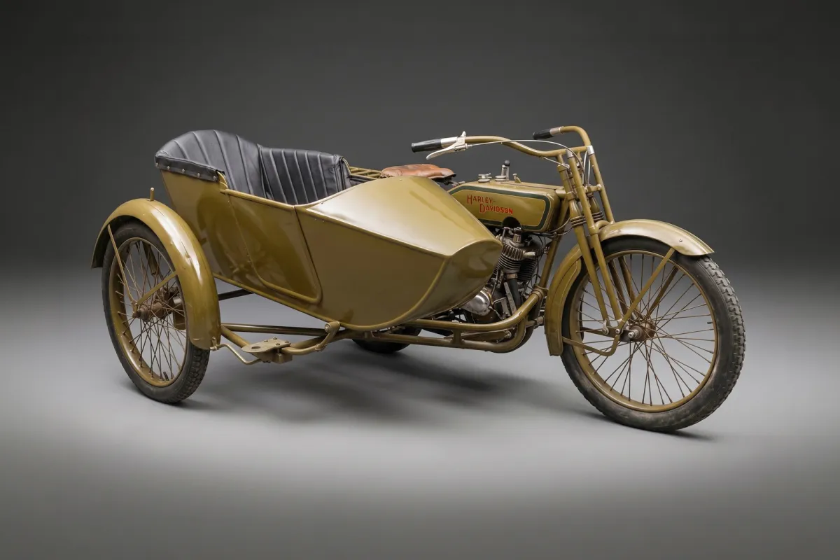 Harley-Davidson z wózkiem bocznym model F
