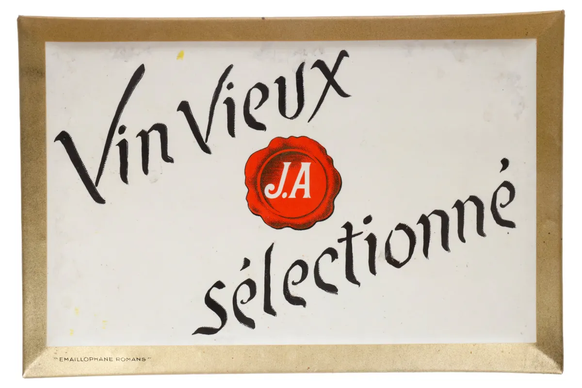 Blaszana tablica reklamowa „Vin Vieux Sélectionné”
