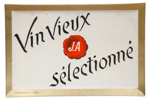 Blaszana tablica reklamowa „Vin Vieux Sélectionné”