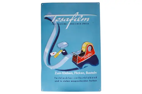 Tłoczona blaszana reklama „Tesa Film”