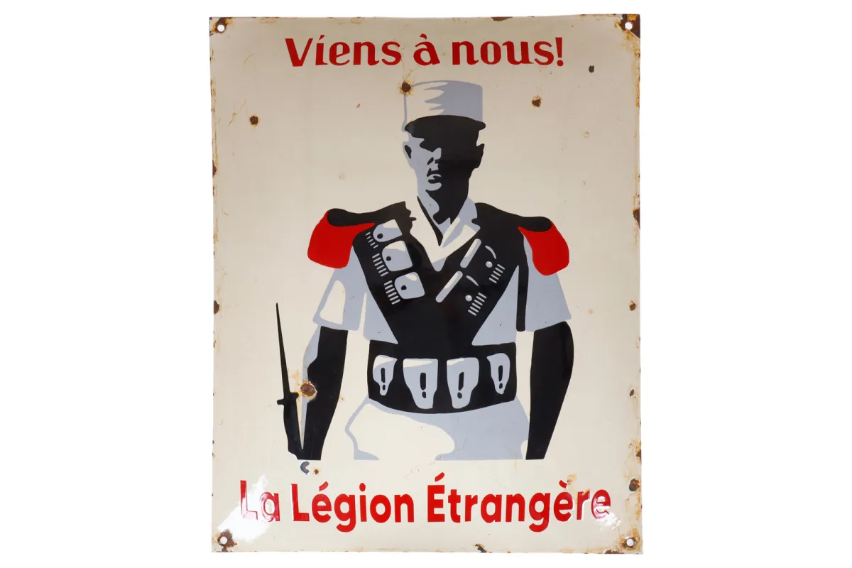 Plaque émaillée bombée