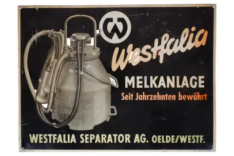 Blaszana tablica reklamowa „Westfalia”