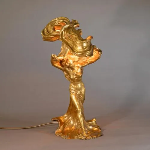 Raoul-François Larche – Tafellamp 'La danse, la Loie Fuller', model voor de Parijse wereldtentoonstelling, 1900