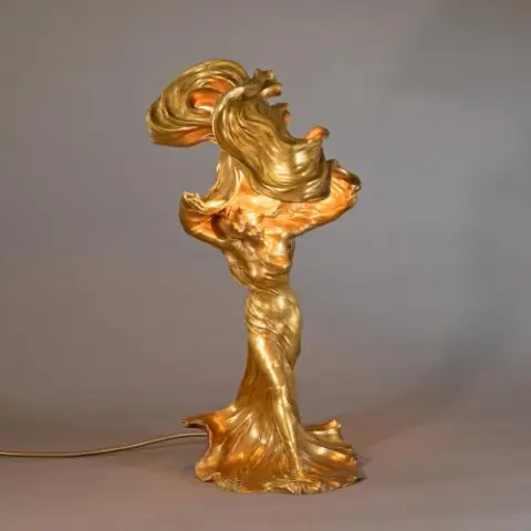 Raoul-François Larche – Tafellamp 'La danse, la Loie Fuller', model voor de Parijse wereldtentoonstelling, 1900