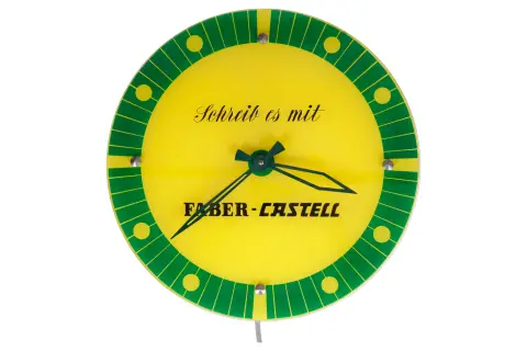 Elektryczny zegar ścienny reklamowy „Faber Castell”