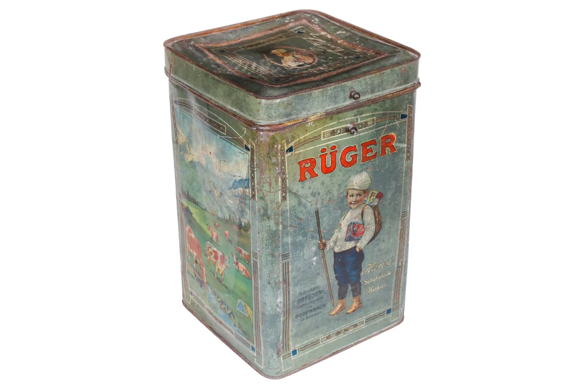 Stara blaszana puszka „Rüger”