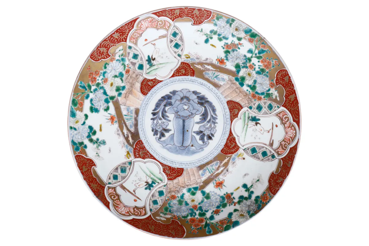 Azjatycki talerz porcelanowy