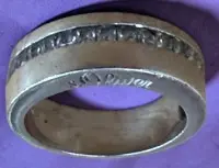 Bague en argent 925, avec pierres claires, "S. Oliver", taille 56, 7,38 g