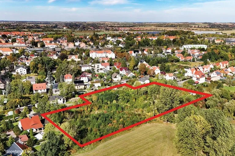 Pozemek o rozloze cca 10 906 m² na okraji Lipska – Borsdorf
