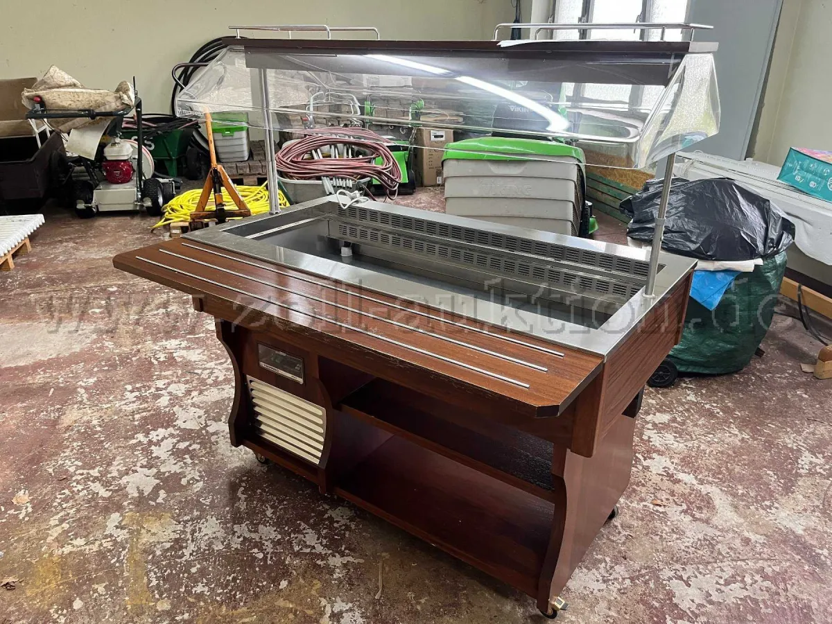 1 Tecfrigo ISOLA 4 M – gekühlte Buffet-/Salatbar mit Glasaufsatz, Baujahr 2014