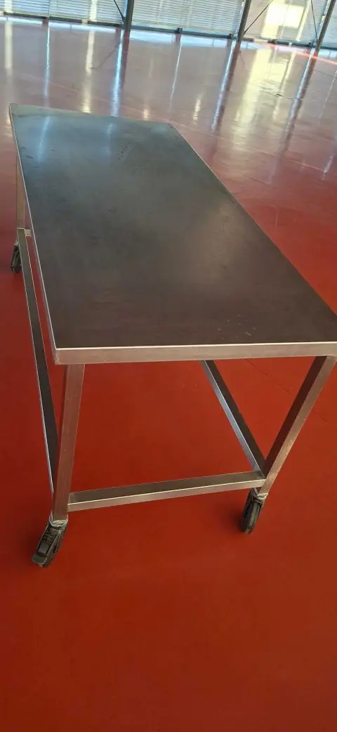 1 Arbeitstisch Rieber fahrbar Rohrgestell