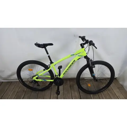 Decathlon mountain bike, neon yellow