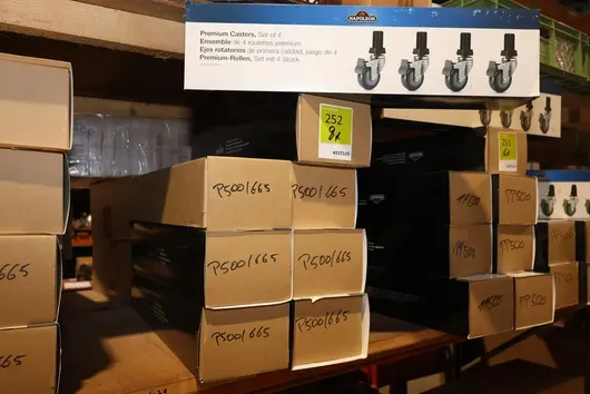 8 x Napoleon zwenkwielen upgrade set in doos