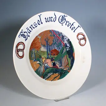Wandteller / Sammelteller Hänsel & Gretel, Keramik, Deutschland.