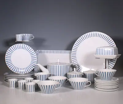 JUPP ERNST. Melitta porseleinen servies serie "Zürich", jaren 1960, Duitsland.