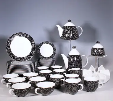 ARZBERG. Porseleinen thee-/koffieservies, "Europe", serie "Galaxy", jaren 1970/80, Duitsland.