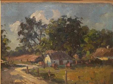 VIGGO PEDERSEN (1854-1926). Zomerlandschap met boerderij.