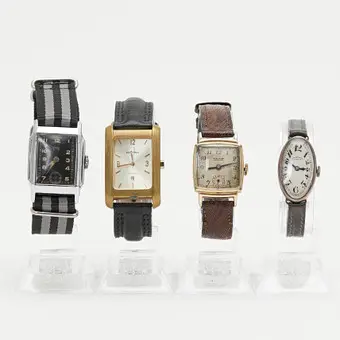 WALTHAM, PRÄTINA, WIEP ETC., lot of wristwatches, 20th century. (4).