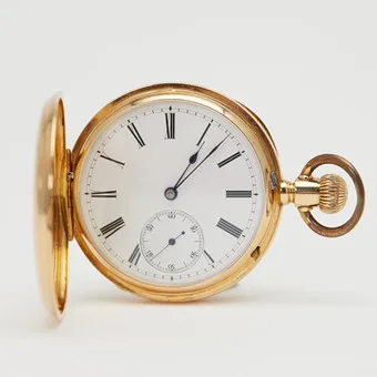 A. LANGE & SÖHNE GLASHÜTTE. Savonnette pocket watch, 750 yellow gold, circa 1881, Germany.