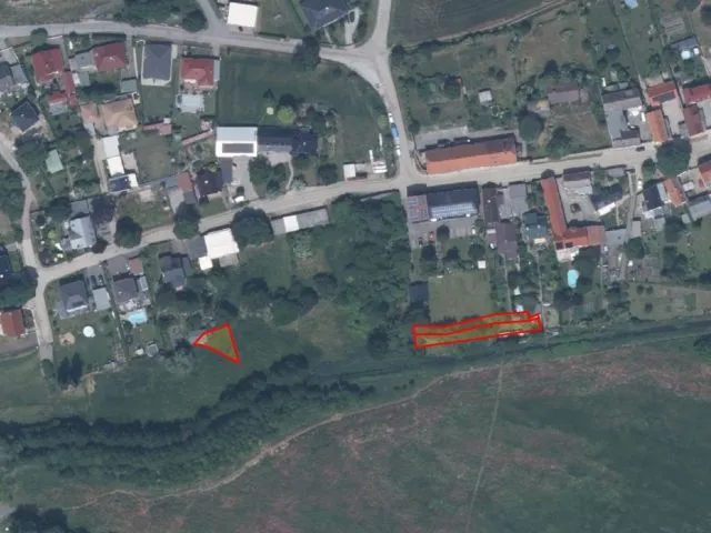 Zwei vertragslos genutzte Garten-/Erholungsflächen hinter bebauten Grundstücken ca. 500 m östlich des ´Geiseltalsees´